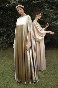 Metallic Kaftan with Pearl Embellishments