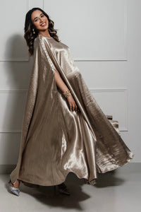 Metallic Kaftan with Pearl Embellishments