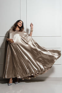 Metallic Kaftan with Pearl Embellishments